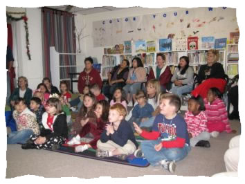 Watching Nancy Blake's Puppets at 2011 Reading with Rudolph